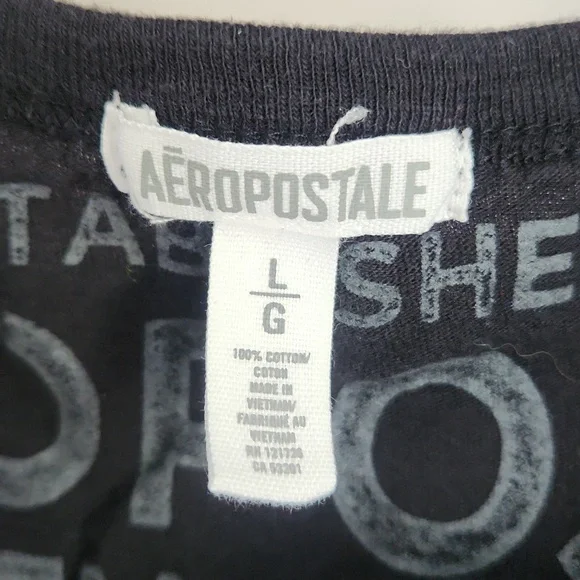 Aeropostale Black Long Sleeve Shirt - Picture 3 of 3